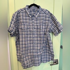 Men's Columbia Blue Plaid Short Sleeve Shirt